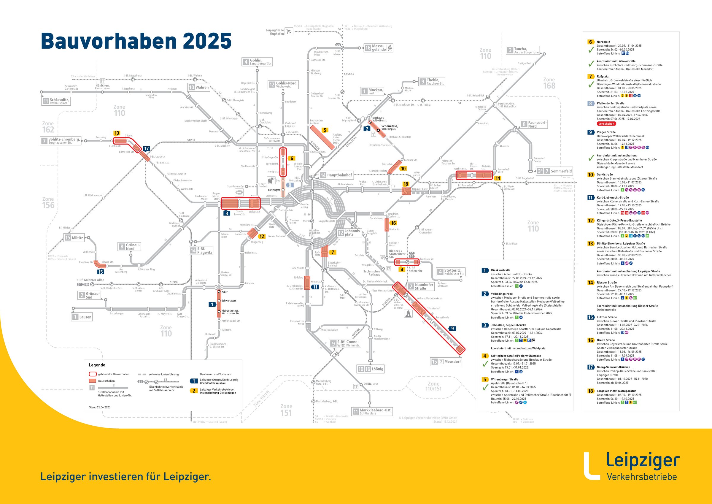 Invest-Liniennetzplan Bauvorhaben 2025 (Stand: 25.06.2025, Änderungen vorbehalten)