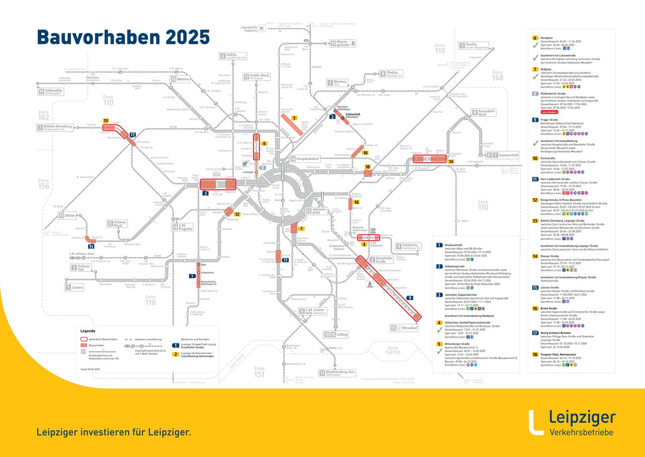 Invest-Liniennetzplan Bauvorhaben 2025 (Stand: 25.06.2025, Änderungen vorbehalten)