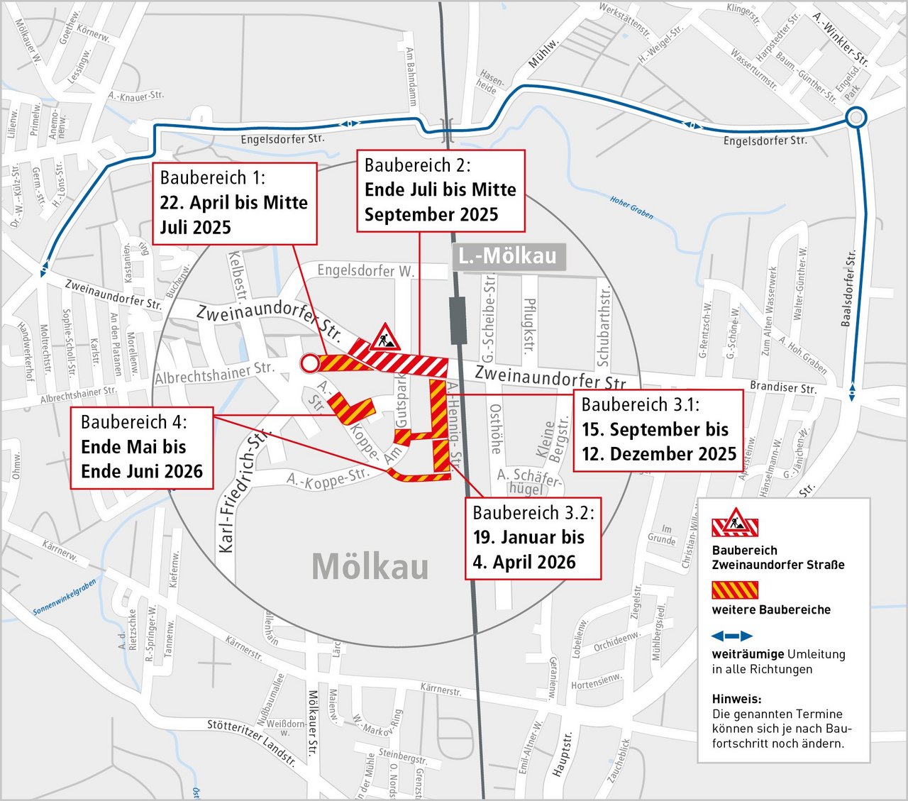 Änderungen im Straßenverkehr vom 22. April 2025 bis Ende Juni 2026 Änderungen im Straßenverkehr vom 22. April 2025 bis Ende Juni 2026