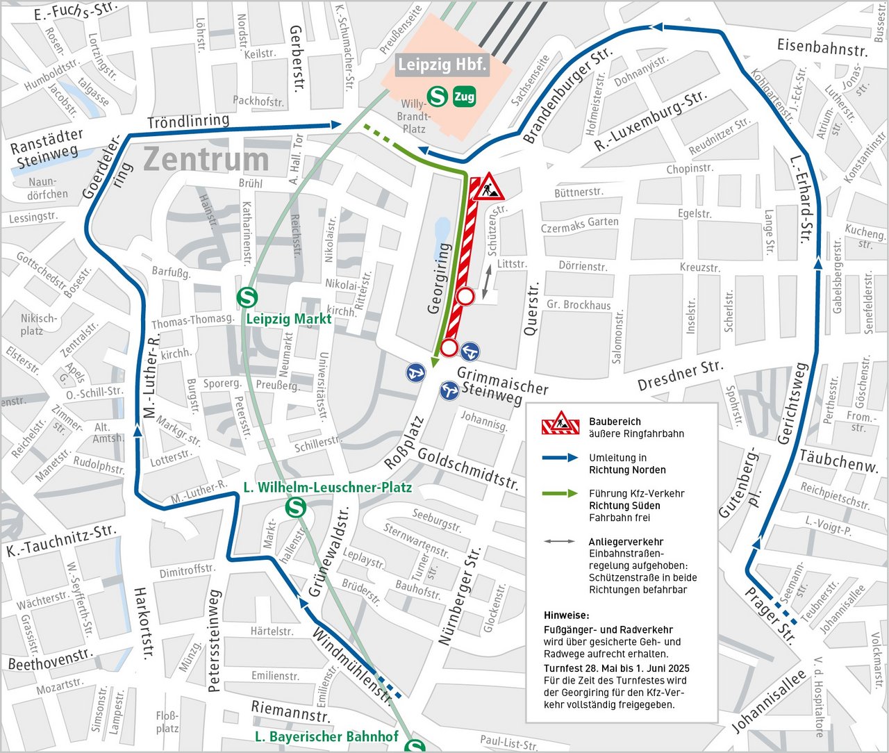 Änderungen Kfz-Verkehr vom 24. März bis Mai 2025 (Phase 1)