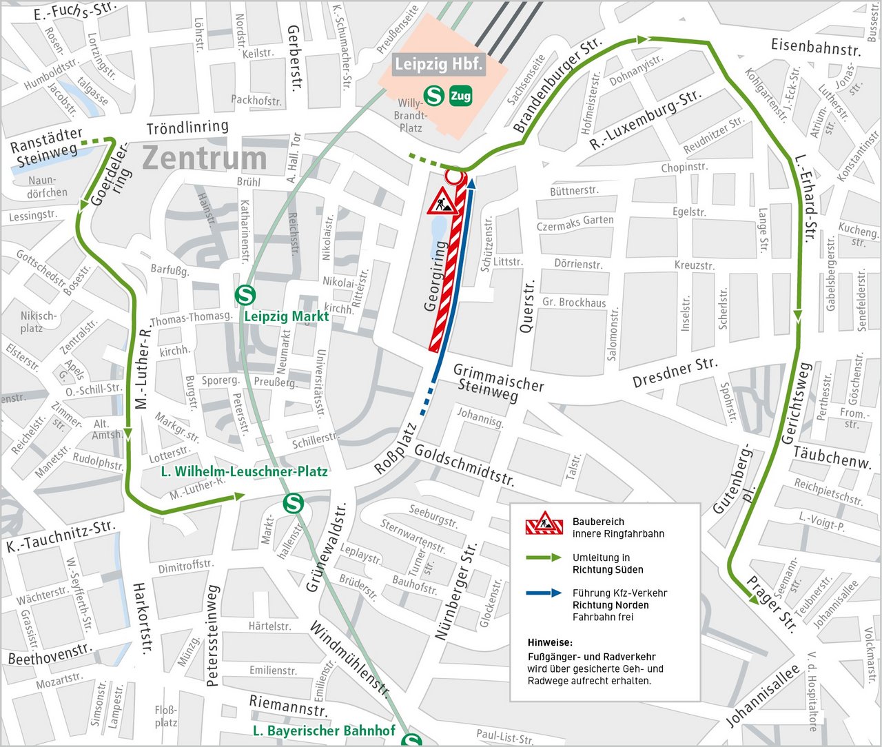 Änderungen Kfz-Verkehr von Anfang Juni bis Oktober 2025 (Phase 2)